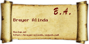 Breyer Alinda névjegykártya